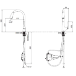 Kohler K-77748K-4-BL Malleco 下拉式廚房感應龍頭 (霧面黑)